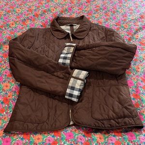 Brown Burberry Quilted Coat